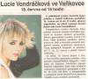 Lucie Vondráčková ve Vaňkovce - DENÍK VAŇKOVKA